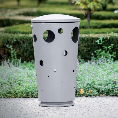 Metal garbage recycling bin