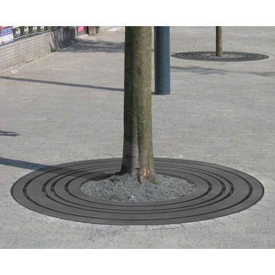 Round cast aluminum tree grate