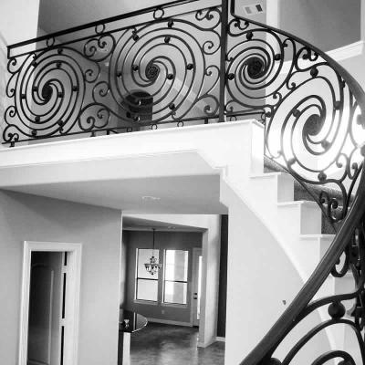 Iron stair railing