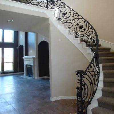 Iron stair railing