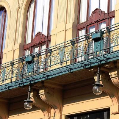 Beautiful metal balcony railing