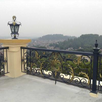 Hand forged balcony guardrail