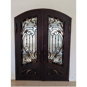 High-end quality double glazing and wrought iron front door