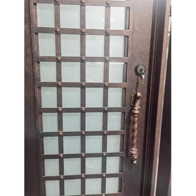 Good quality simple square modern style iron door