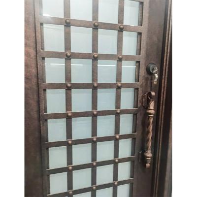 Good quality simple square modern style iron door