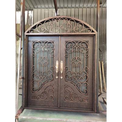 Retro dual entrance iron door