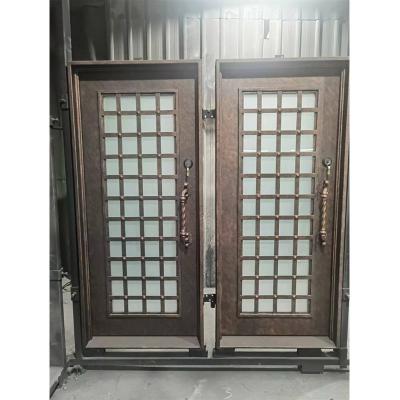 Good quality simple square modern style iron door