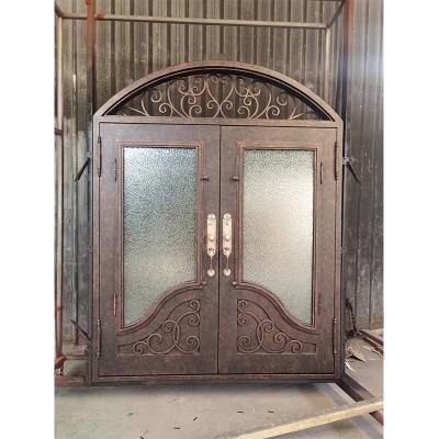 Retro dual entrance iron door