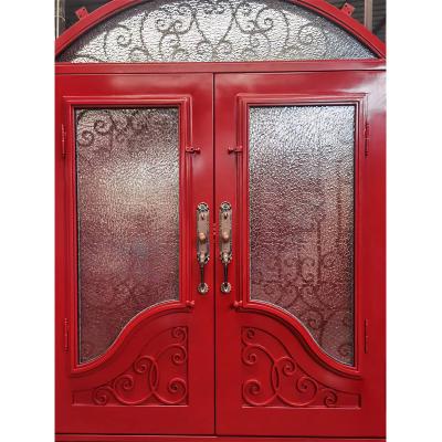 Beautiful and textured forging iron glass door embedded parts