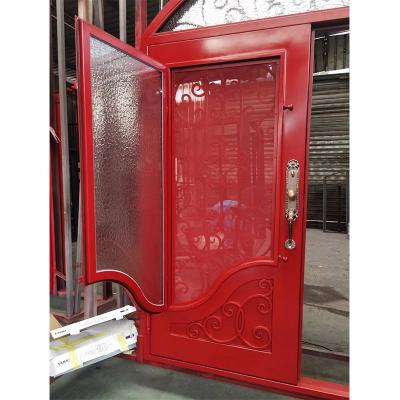 Beautiful and textured forging iron glass door embedded parts