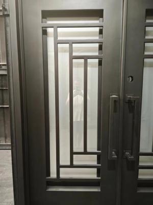 wrought iron glass entry door