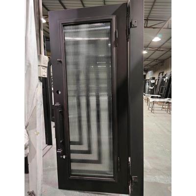 Premium Triple-Layered Wrought Iron Entry Door with Tempered Glass and Openable Insect Screen