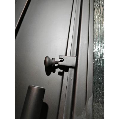 Minimalist Black Single Iron Entry Door