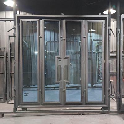 Mesh Design Wrought Iron Entry Door