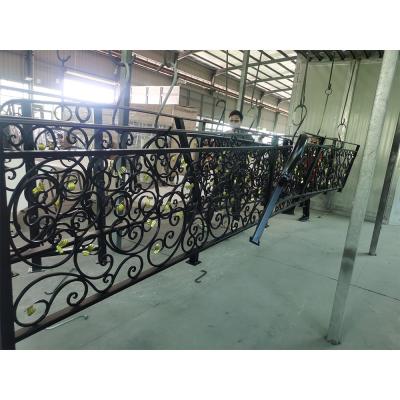 Private customized steel frame staircase with balustrade, marble slabs, sensor led light strips